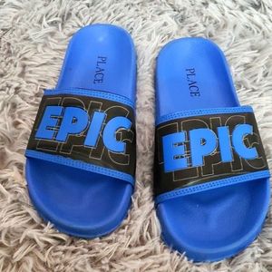 Blue and black slides